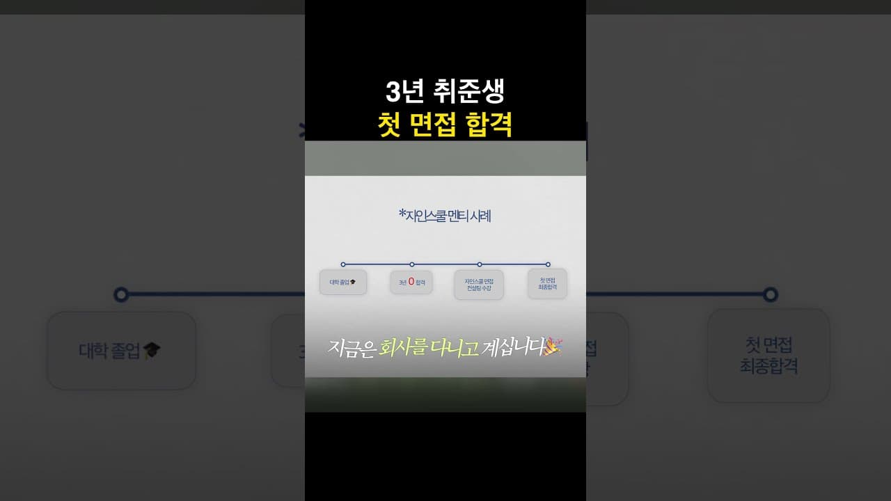#면접준비 #장기취준생 3년 취준생 합격시킨 꿀팁